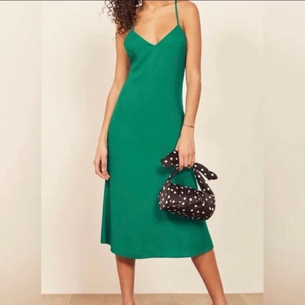 Reformation Kat Dress, Serpentine, Size 6